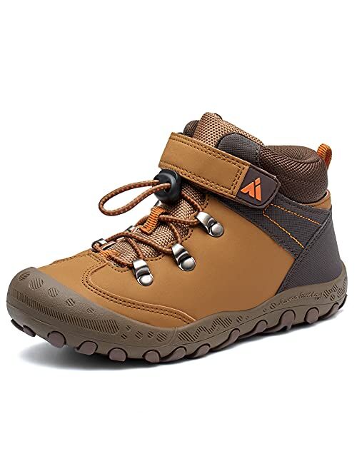 Mishansha Boys Girls Water Resistant Hiking Boots Anti Collision Non Slip Athletic Outdoor Ankle Walking Shoes