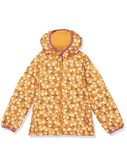 Girls' Lightweight Water-Resistant Packable Hooded Puffer Jacket