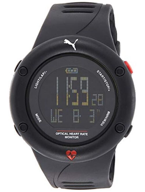 PUMA TIME Men's Year-Round Quartz Watch with Plastic Strap, Black, 24 (Model: PU911291001)