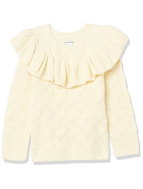 Amazon Essentials Girls' Soft Touch Ruffle Sweater