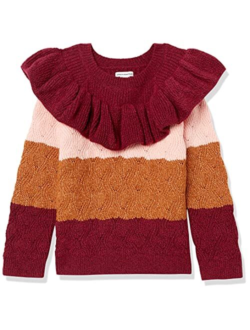 Amazon Essentials Girls' Soft Touch Ruffle Sweater