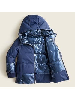 Girls' reversible puffer jacket with eco-friendly PrimaLoft