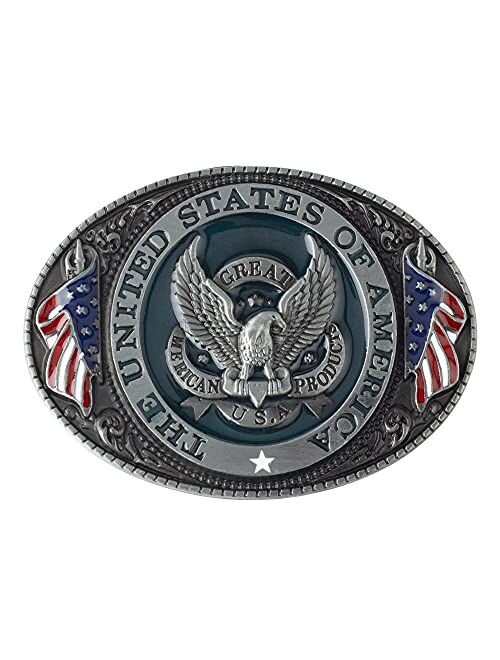 Buckle Rage Belt Buckle Oval Eagle"The United States Of America"