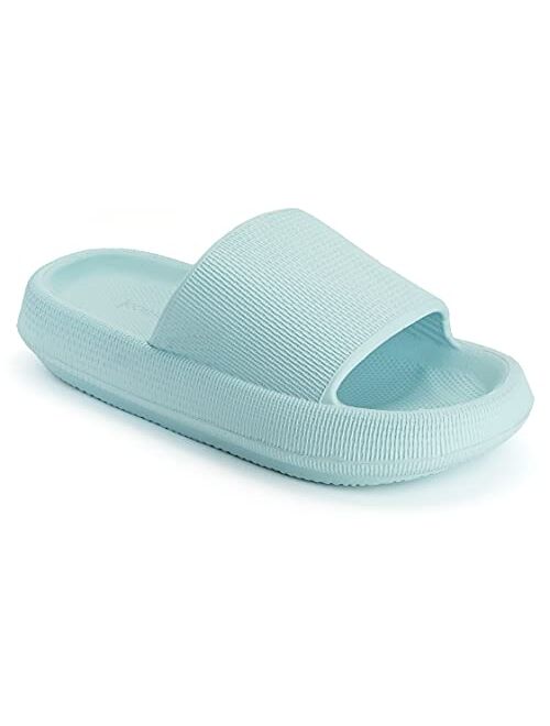 Joomra Pillow Slippers for Women and Men Non Slip Quick Drying Shower Slides Bathroom Sandals | Ultra Cushion | Thick Sole