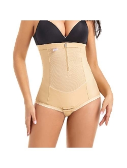 Postpartum Belly Wrap C Section Panty Belly Band Abdominal Compression Corset Girdle Shorts with Zipper