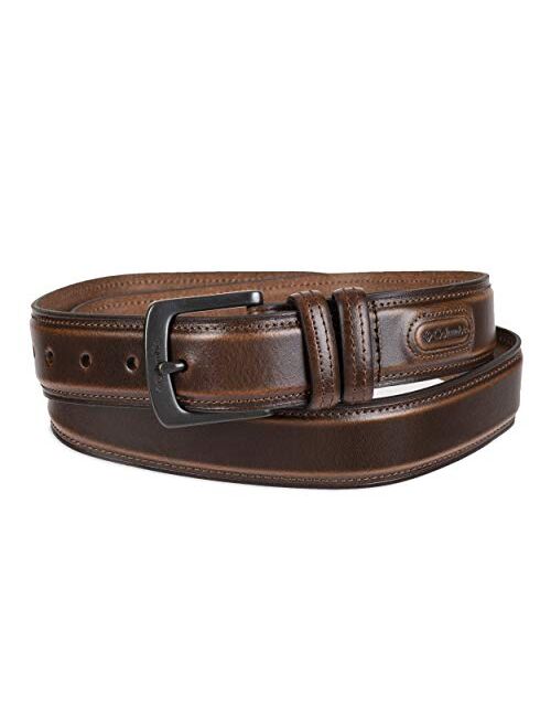 Columbia Men's Double Loop Belt-Casual Dress with Single Prong Buckle for Jeans Khakis