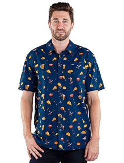 Men's Thanksgiving Button Down Shirt - Turkey Day Button Up Shirts for Guys