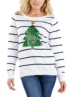 Women's Stylish Christmas Sweaters - Cute Holiday Sweaters for Christmas Female