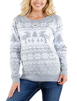 Women's Stylish Christmas Sweaters - Cute Holiday Sweaters for Christmas Female