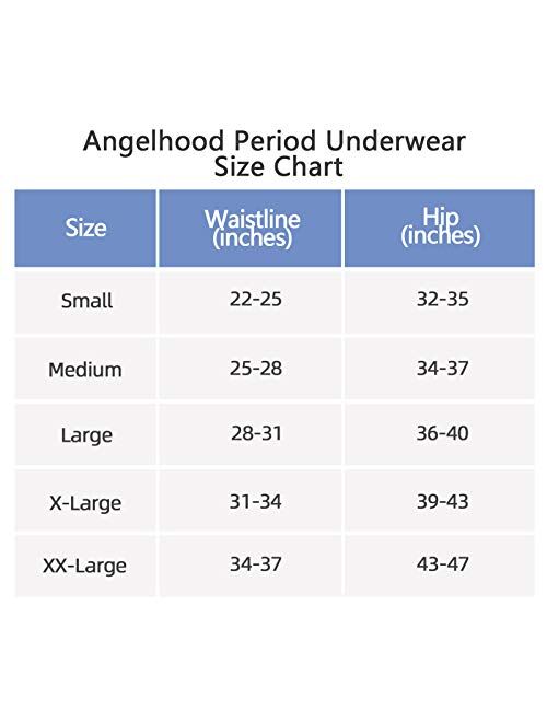 Angelhood Period Underwear for Women Girls,Leak Proof Period Panties Easy Clean Menstrual Underwear Pack of 6