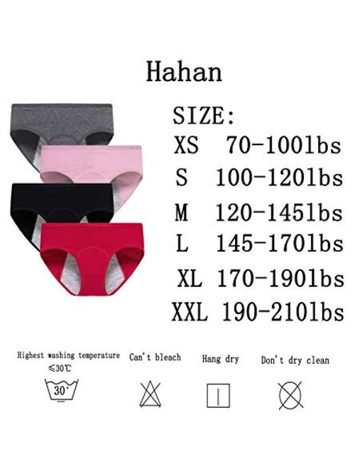 Hahan Teens Girls Period Underwear Cotton Leak Proof Panties Womens Briefs