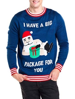 Men's Santa Pooping Ugly Christmas Sweater - Funny Santa Xmas Sweater