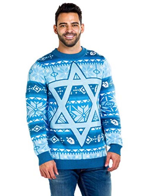 Tipsy Elves Festive Fun Men's Sweaters for Hanukkah Inspired by Classic Ugly Sweaters