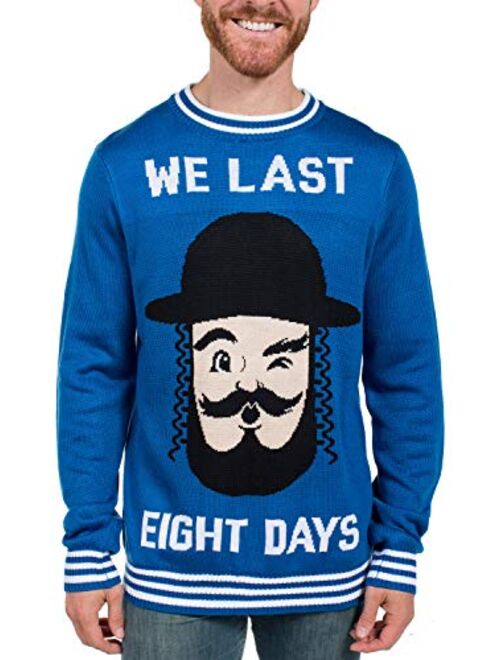 Tipsy Elves Festive Fun Men's Sweaters for Hanukkah Inspired by Classic Ugly Sweaters