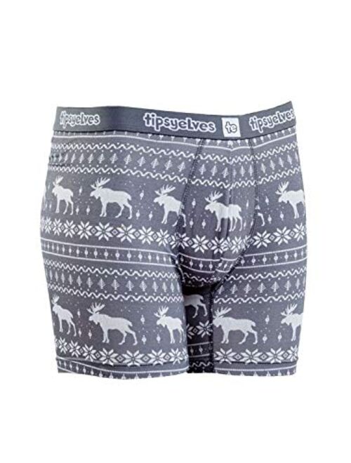 Tipsy Elves Men's Funny Christmas Underwear, Hilarious Xmas Boxer Briefs