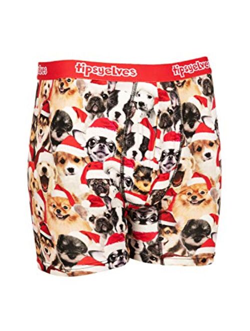 Tipsy Elves Men's Funny Christmas Underwear, Hilarious Xmas Boxer Briefs