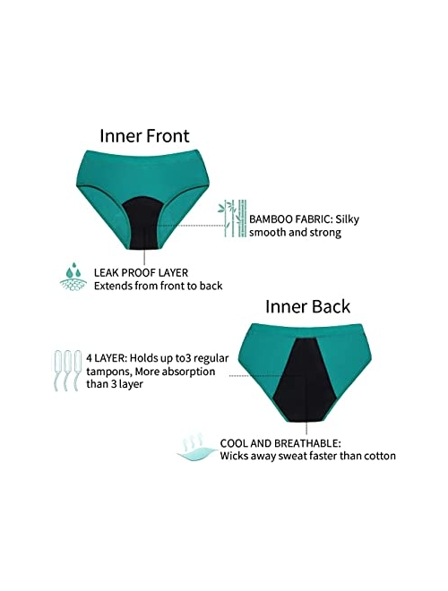 Buy Mordlanka Period Panties For Women Leakproof Underwear Bamboo Fiber Menstrual Panties
