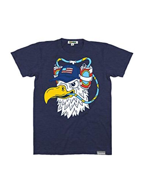 Tipsy Elves Funny Men's Animal Themed Patriotic Graphic Tees for 4th of July and Summer