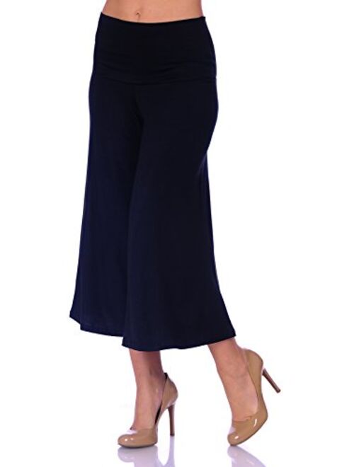 SR Women's Knit Capri Culottes Pants (Size: S - 5X)