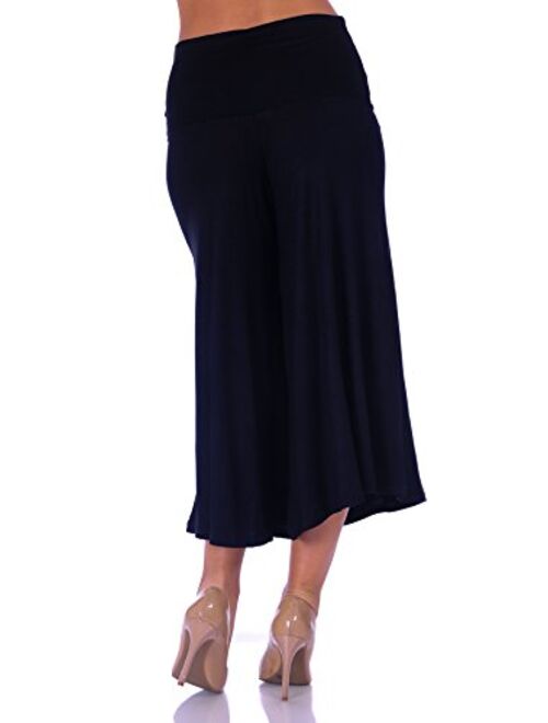 SR Women's Knit Capri Culottes Pants (Size: S - 5X)