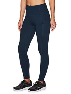 Active Women's Fleece Lined Full Length Athletic Training Running Yoga Leggings