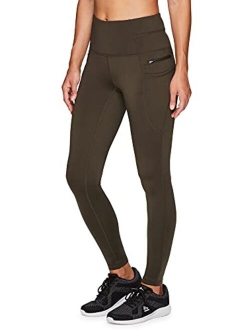 Active Women's Fleece Lined Full Length Athletic Training Running Yoga Leggings