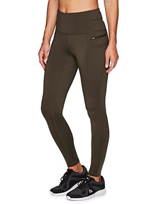 RBX Active Women's Fleece Lined Full Length Athletic Training Running Yoga Leggings