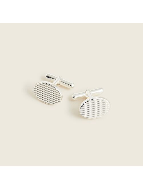 J.Crew Sterling silver oval cuff links