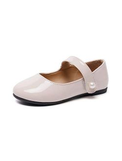 FUNKYMONKEY Toddler/Little Girl Mary Jane Dress Shoes Casual Slip on Ballet Flat