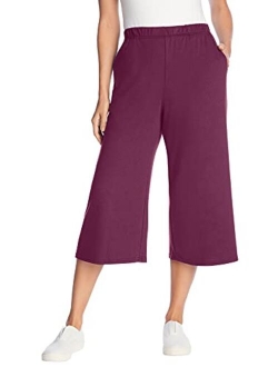 Women's Plus Size 7-Day Knit Culotte Pants