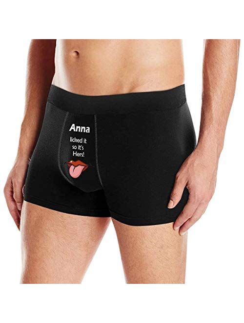 Custom Mens Boxer Briefs Underwear,Breathable Boxer Briefs,Personalized Underwear for Men,Unique Engraved Name Briefs