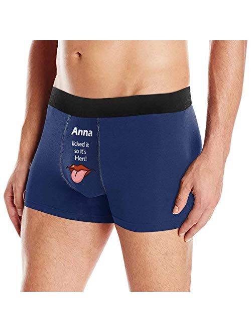 Custom Mens Boxer Briefs Underwear,Breathable Boxer Briefs,Personalized Underwear for Men,Unique Engraved Name Briefs