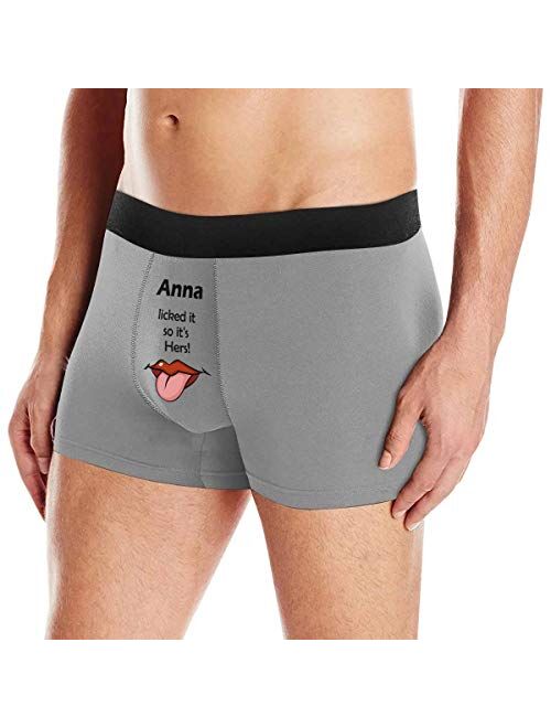 Custom Mens Boxer Briefs Underwear,Breathable Boxer Briefs,Personalized Underwear for Men,Unique Engraved Name Briefs