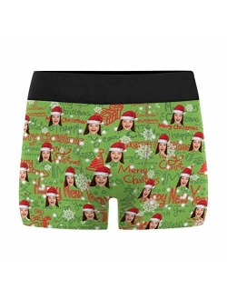 Custom Men's Boxer Briefs It's Mine Boxers for Men Personalized Funny Wife Face Shorts Underwear Black