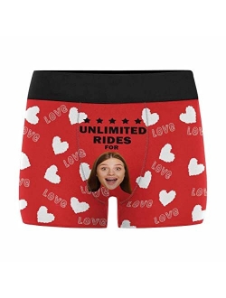 Custom Men's Boxer Briefs It's Mine Boxers for Men Personalized Funny Wife Face Shorts Underwear Black