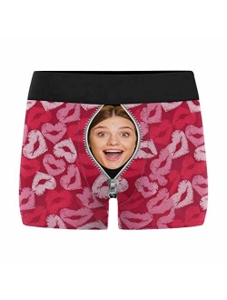 Custom Men's Boxer Briefs It's Mine Boxers for Men Personalized Funny Wife Face Shorts Underwear Black