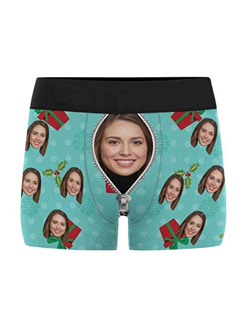 Custom Men's Boxer Briefs It's Mine Boxers for Men Personalized Funny Wife Face Shorts Underwear Black