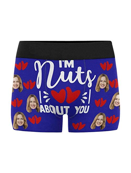 Custom Men's Boxer Briefs It's Mine Boxers for Men Personalized Funny Wife Face Shorts Underwear Black