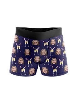 Custom Wife Face on All Mine Men's Funny Boxer Shorts Underpants Briefs with Photo for Valentine's Day