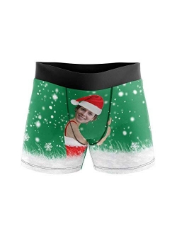 Custom Funny Face Snowing Best Gifts for Men Boxer Shorts Novelty Briefs Underpants Printed with Photo