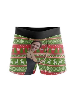 Custom Funny Face Snowing Best Gifts for Men Boxer Shorts Novelty Briefs Underpants Printed with Photo