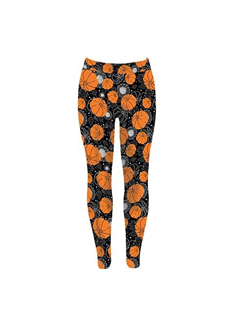 HYPERFAVOR High Waisted Thanksgiving Leggings for Women- Thanksgiving Pumpkin Leggings- Cool Womens Thanksgiving Leggings