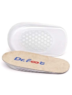 Dr.Foot Height Increase Insoles, Heel Cushion Inserts, Heel Lift Inserts for Leg Length Discrepancies (Large (1" Height))