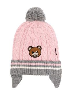 teddy bear pompom beanie