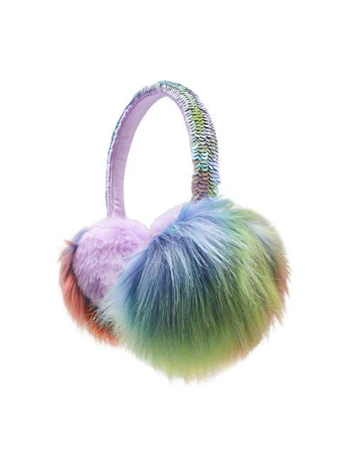 Women's Winter Warm Fluffy Ear Muffs Cute Faux Fur Earmuff for Girls Mom Daughter Outdoor Ear Warmers