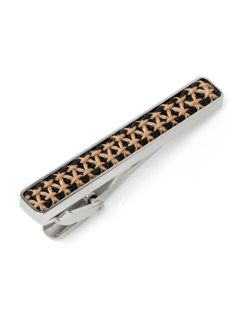 Ox & Bull Trading Co. Men's Rope Twist Silver Tie Clip