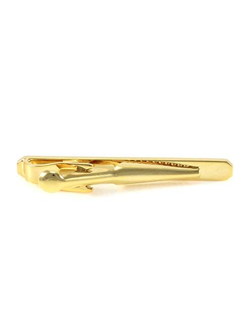 MENDEPOT Classic Silver and Gold Bi-Tone Plating Tie Clips with Gift Box Men Fashion Tie bar