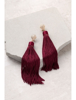 Royal Ways Red Tassel Earrings