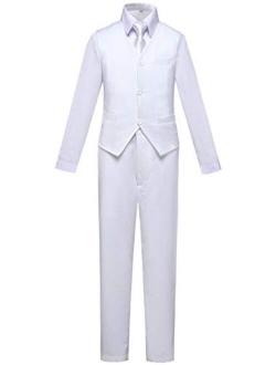 Visaccy Boys Suits Slim Fit Dress Clothes Ring Bearer Outfit