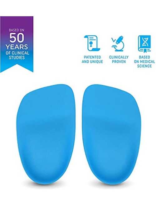 Heel That Pain Plantar Fasciitis Insoles | Heel Seats Foot Orthotic Inserts, Heel Cups for Heel Pain and Heel Spurs | Patented, Clinically Proven, 100% Guaranteed | Blue,